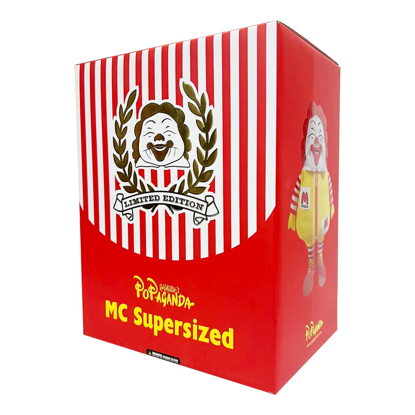 MINDstyle x Popaganda Ron English MC Supersized Black Light Magic Yellow 10" Vinyl Figure