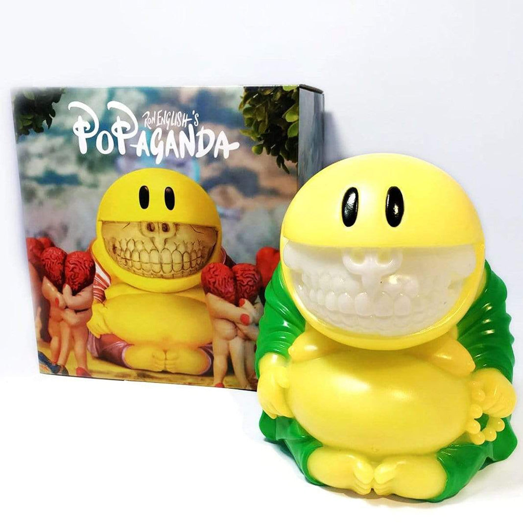 MINDstyle x Popaganda Ron English Mad Happy Monk Grin Black Light Magic - Green 8" Vinyl Figure