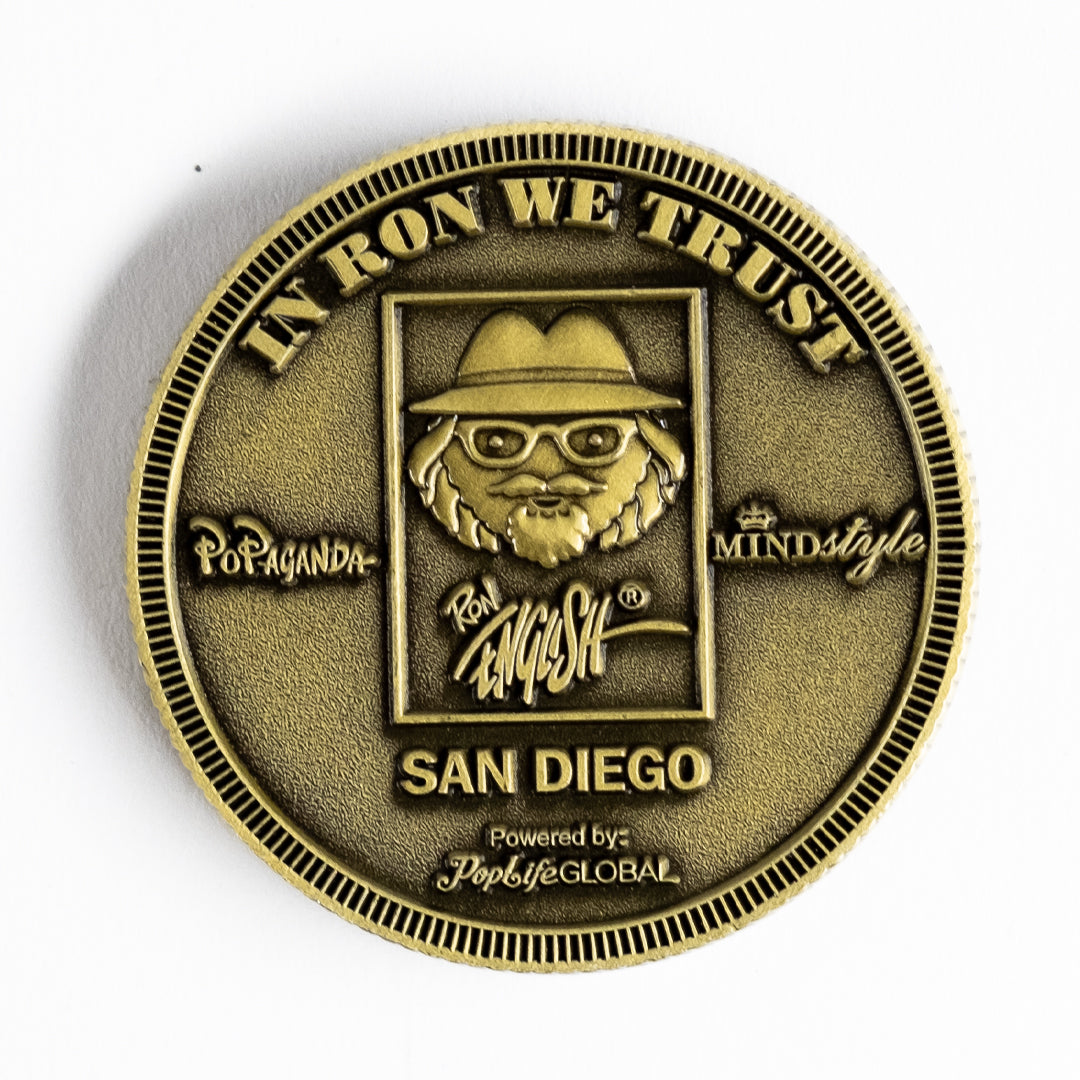 MINDstyle x Popaganda Ron English Mona Grin San Diego Convention Gold Coin