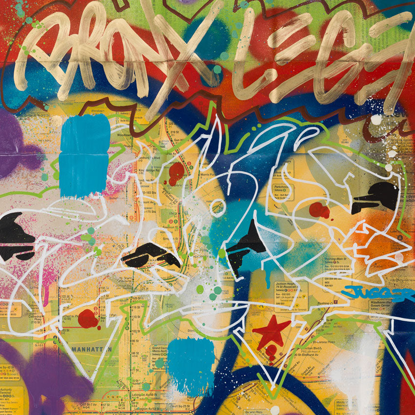 New York City Subway Map II - Hand-Embellished