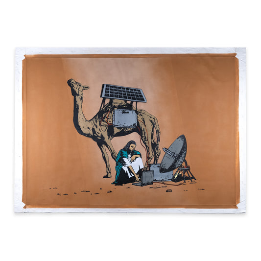 District N34° (Tan) - Un-stretched Canvas