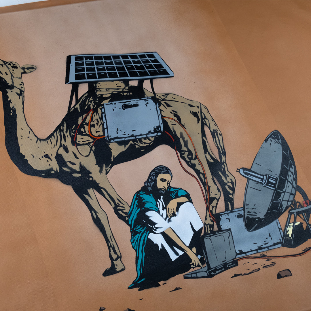 District N34° (Tan) - Un-stretched Canvas