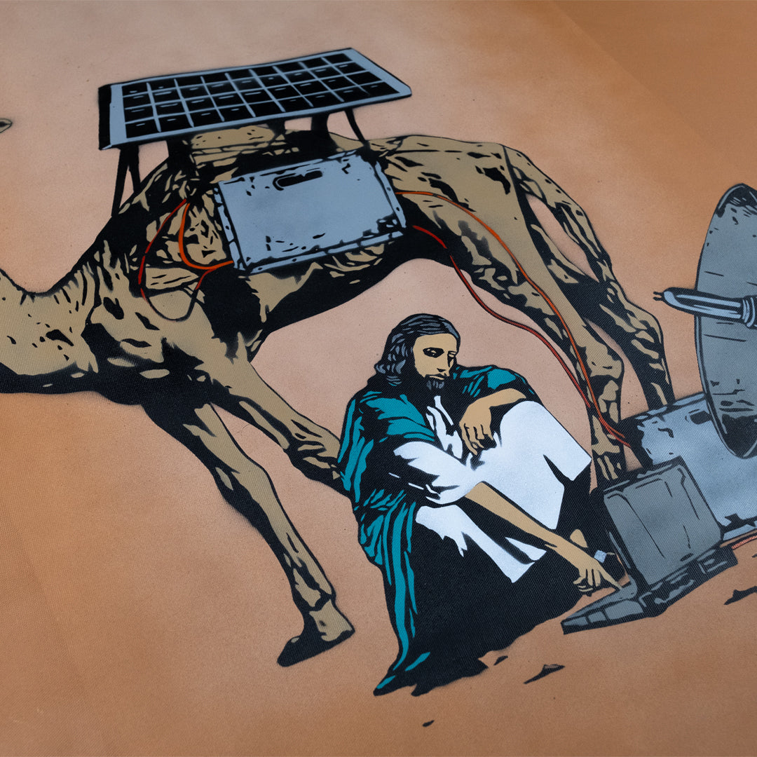 District N34° (Tan) - Un-stretched Canvas