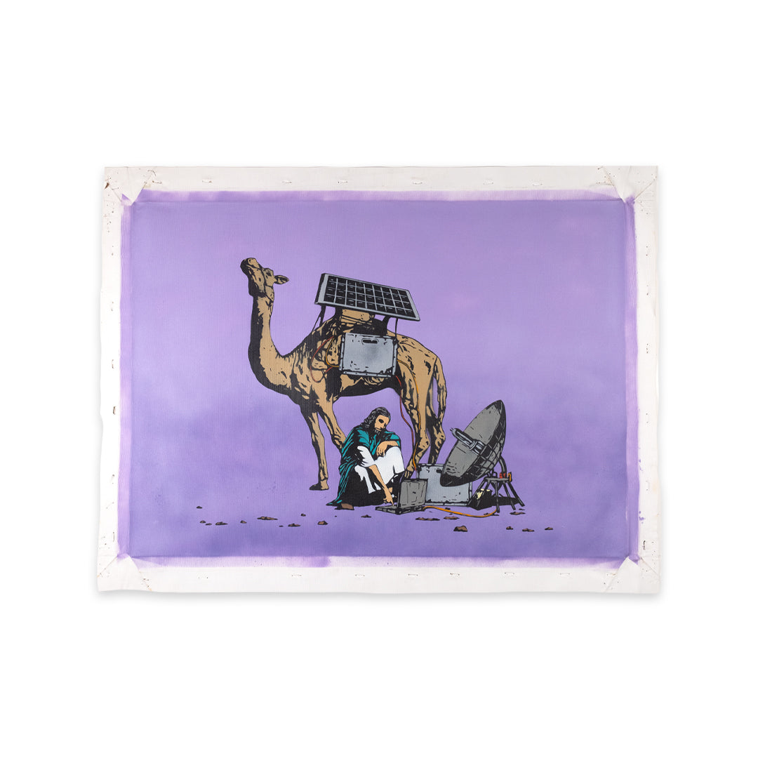 District N34° (Purple) - Un-stretched Canvas