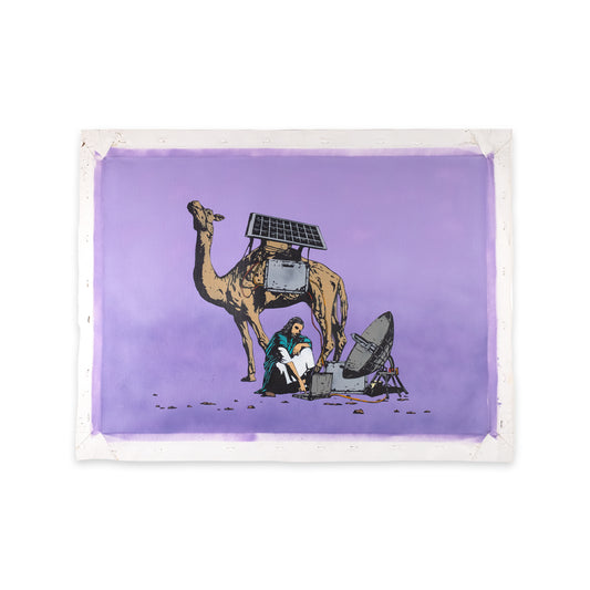 District N34° (Purple) - Un-stretched Canvas