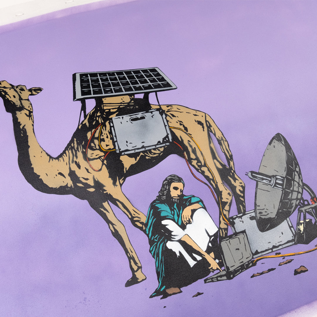 District N34° (Purple) - Un-stretched Canvas