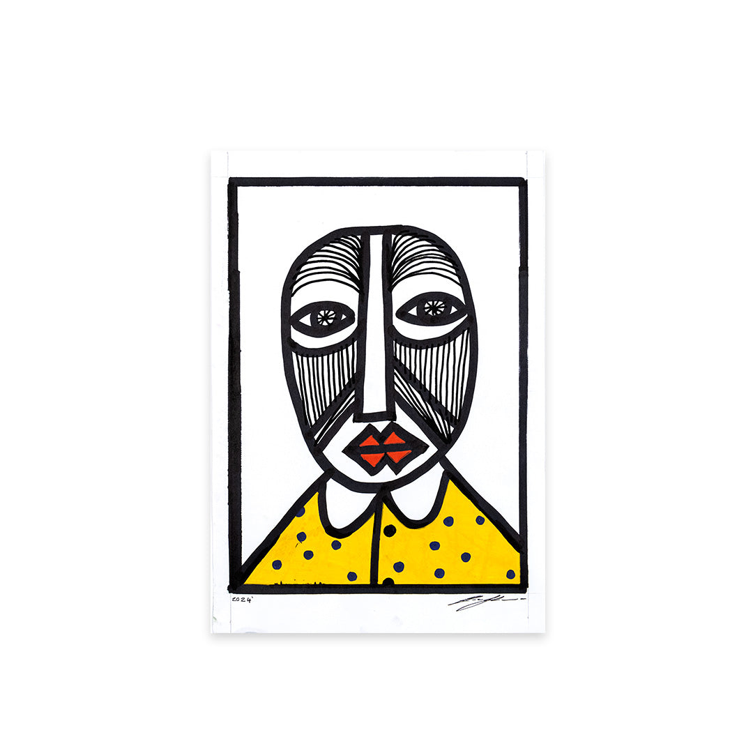 African Mask Portrait