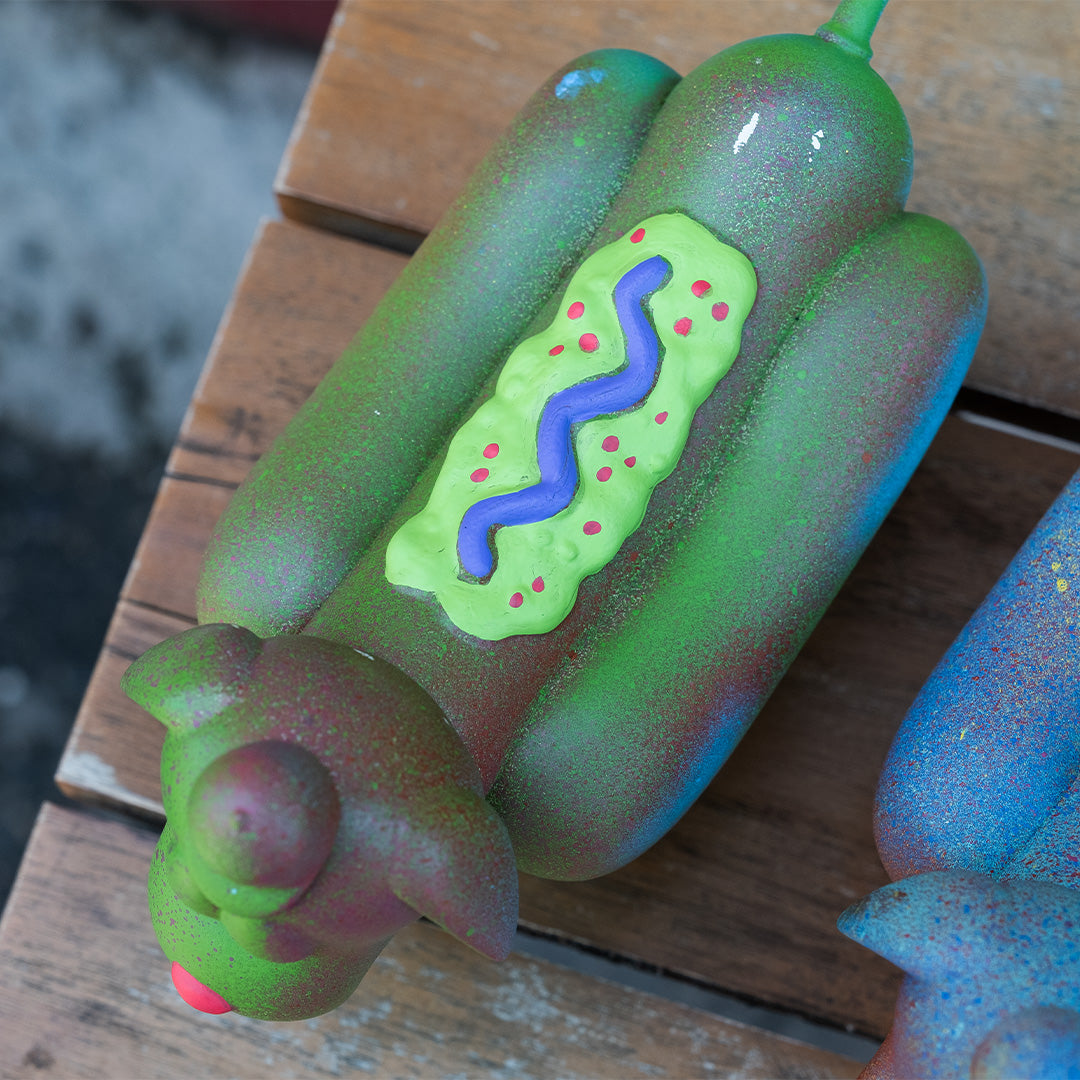 Sheefy Coney Dog Sculpture - Hand Embellished Edition Variant #2