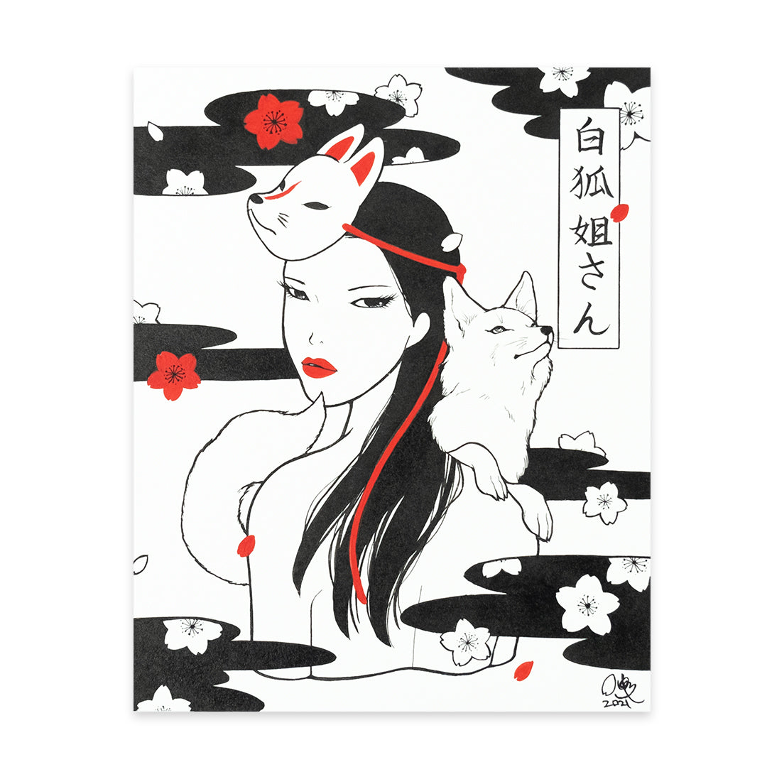 Sister White Fox Original Art