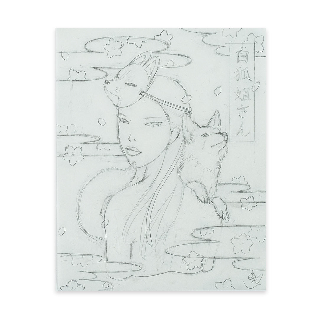 Sister White Fox Original Sketch