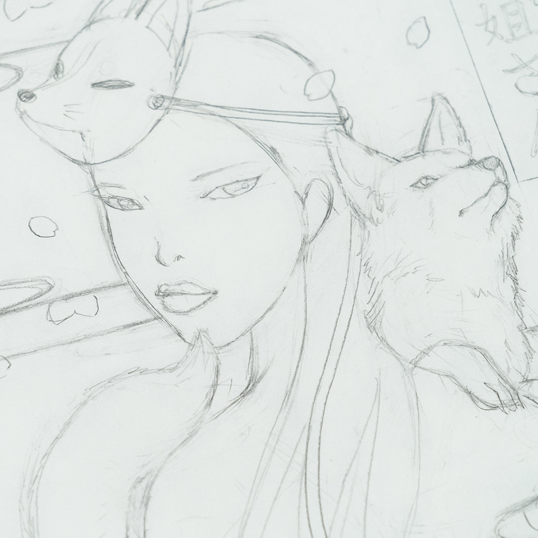 Sister White Fox Original Sketch