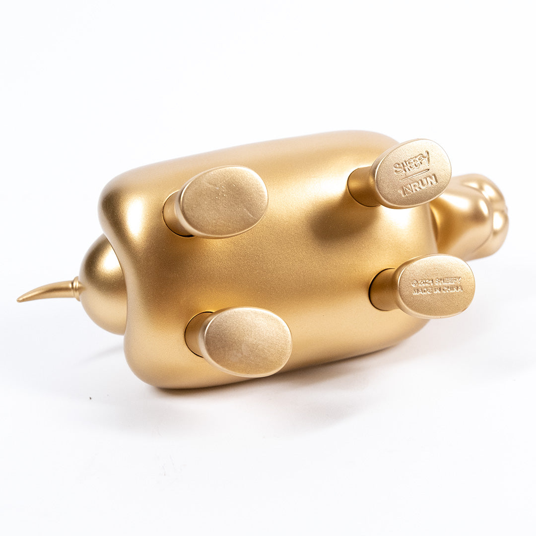 Sheefy Coney Dog Sculpture - Gold