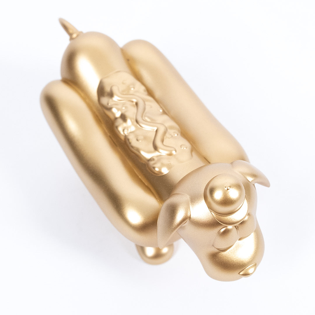 Sheefy Coney Dog Sculpture - Gold